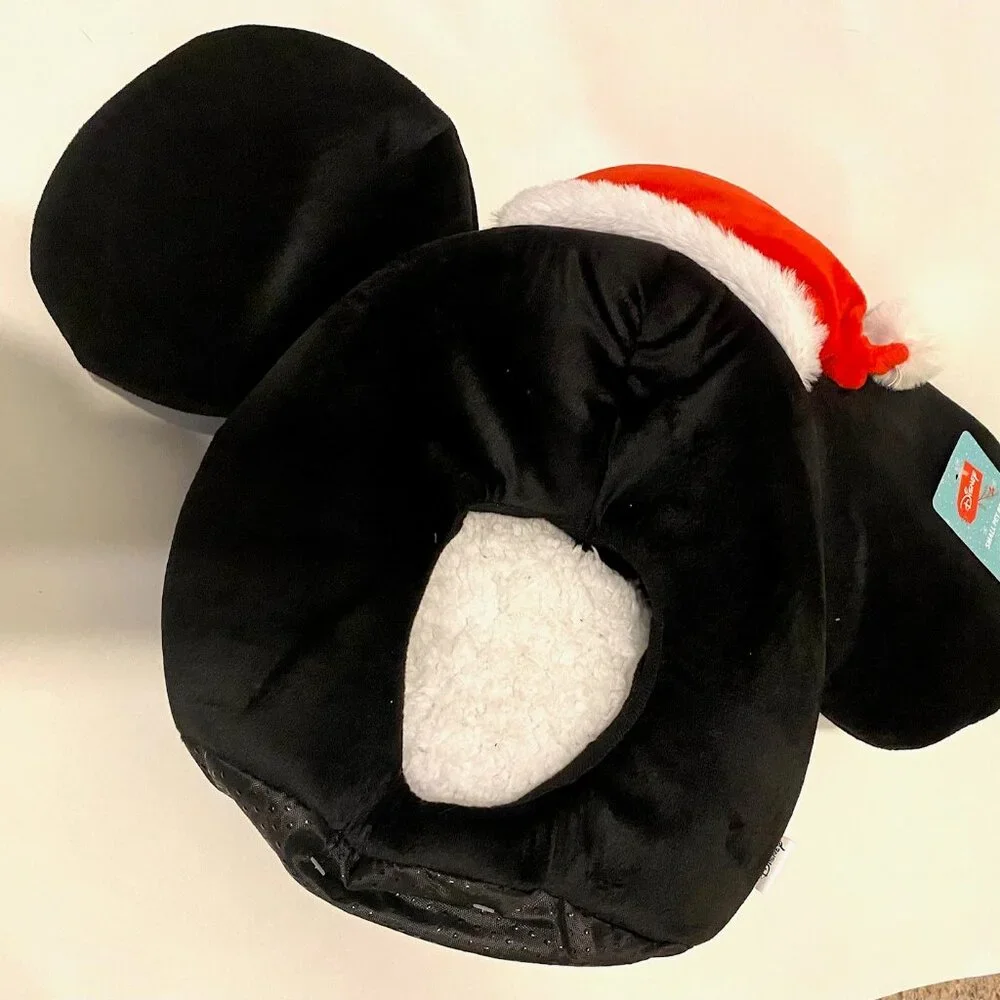 NWT Disney Mickey Mouse Christmas Santa Ears Small Pet Bed